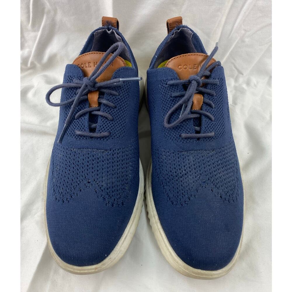 Men Cole Haan Grand+ Stitchlite Wingtip Oxford knit casual dress shoes 9M - Picture 4 of 7